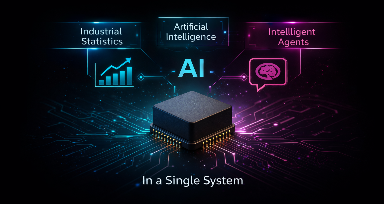 Industrial Statistics, Artificial Intelligence and Intelligent Agents in a single system